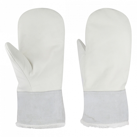 Leather Cuff Mitten Gloves